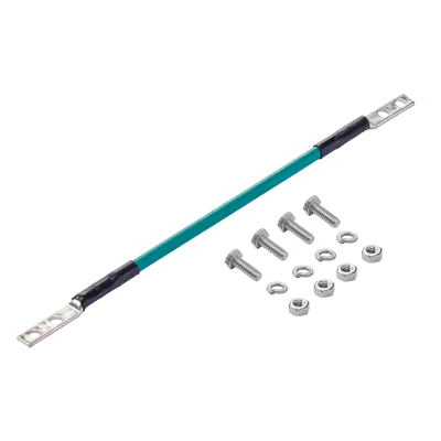 Kit de Puente de Tierra / Cable de Cobre 6 AWG / Aislamiento THW / Terminales de Dos Orificios / 30 cm (11.8 in)