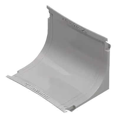 Curva vertical interna / Aluminio inyectado SAE 305 / Pintura electrostática 60-100 micras / -20°C a +80°C / 0.130 kg