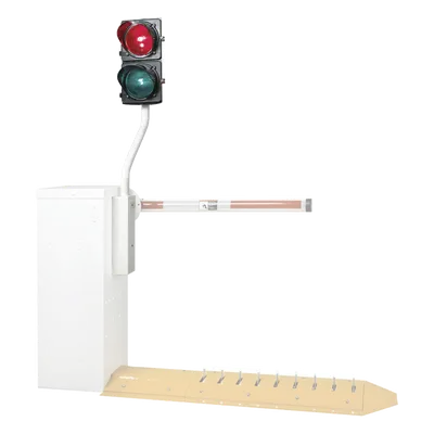 Semáforo LED para Barrera / Rojo/Verde / 12 VDC / Poste 35' (114.8 ft) / Cable 6 ft (19.7 ft) / Sincronización con Ciclo de Barrera