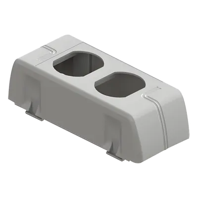 Porta equipamiento universal / Canaleta DX10000.00 / ABS V0 y aluminio inyectado / -20°C a 80°C / 1.5 mm espesor