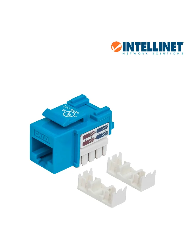 Jack Keystone CAT6 INTELLINET 210737 azul para cableado de red