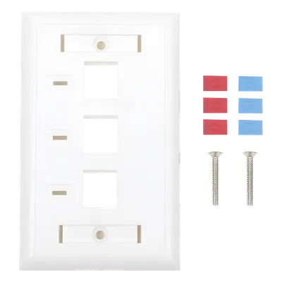 Placa de pared LINKEDPRO LP-FP-23 con 3 puertos Keystone