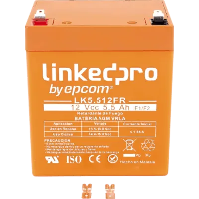 Batería de respaldo LINKEDPRO LK5.512FR AGM-VRLA de 12 V y 5.5 Ah