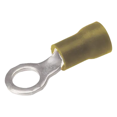 Terminal de Anillo / Aislamiento de Vinilo / Tornillo 5/16 in (8 mm) / Calibre 12-10 AWG / Longitud Total 1.03 in (26 mm)