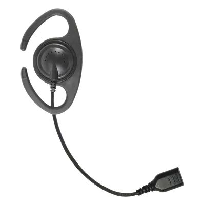 Auriculares de Gancho en C / Cable de Fibra Trenzada / Altavoz Giratorio / Conector SNAP / Compatible con Micrófono de Solapa 1 o 2 Hilos