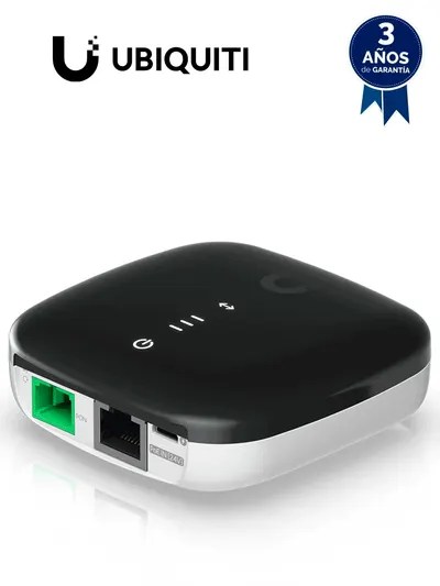 UBIQUITI UF-LOCO- Unidad de red óptica UFIBER ONU con 1 puerto WAN GPON, 1 puerto LAN Gigabit y adaptador de alimentación Micro-USB 5V, 1A incluido.