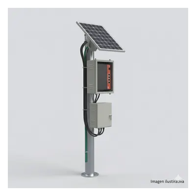 Kit Solar PoE / 28 W Total / 5 Puertos PoE / 802.3af/at + PoE Pasivo 24 Vcc / Panel 250 W / Batería 120 Ah