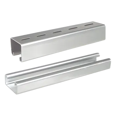 Unicanal liso 4x4, 3000 mm, acabado ElectroZinc