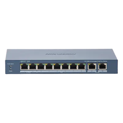 Switch PoE+ / 7 Puertos 10/100 Mbps 30W / 1 Puerto Hi-PoE 90W / 2 Uplink Gigabit / Alcance Extendido 300 m (984 pies) / 110 W Total