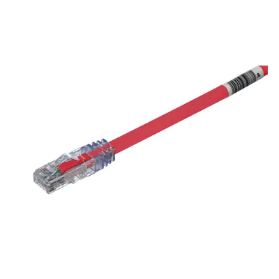 Cable de Parcheo UTP, Cat6A, 24 AWG, CM, Color Rojo, 7.62 Metros (25 Pies)
