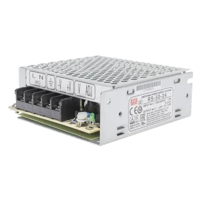Fuente de poder MEANWELL RS-50-24 de 50 W y salida de 24 Vcc