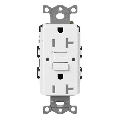 Receptáculo Dúplex GFCI / Autocomprobación Continua / 15 A / 125 V~ / Clase A 4-6 mA / Antimanipulación / LED Estado Bicolor