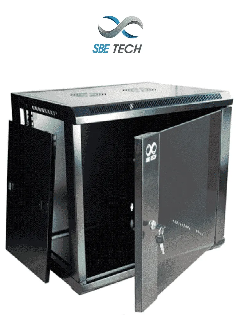 Gabinete mural SBE TECH SBE-GNLPAR16URP de 16UR para rack de 19 pulgadas