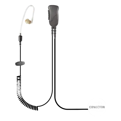 Micrófono de Solapa / Tubo Acústico / Cable Espiral 2.5' (0.76 m) / Transductor Bullet / DST / Condensador Electret