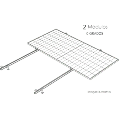 Sistema de montaje solar BASEL KITBASEL1X2A0 para techo plano