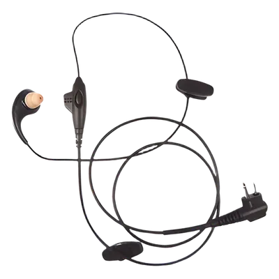 Micrófono de Solapa con Audífono / PTT Integrado / Compatible Motorola XTS/ASTRO/HT/MTX/GP Series / Cable Reforzado