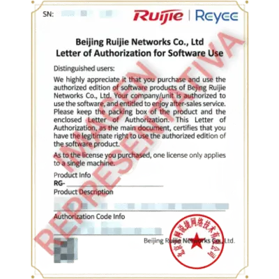Licencia de Seguridad / 1 Año / 8 Funciones / Firewall RG-CF10S / IPS + AV + WAF / URL + APP + AI