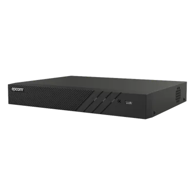 DVR Pentahíbrido / 24 Canales / 16 TURBOHD + 8 IP / 8 Megapixel (4K) / Audio Bidireccional / Reconocimiento Facial / 2 Bahías HDD / H.265+