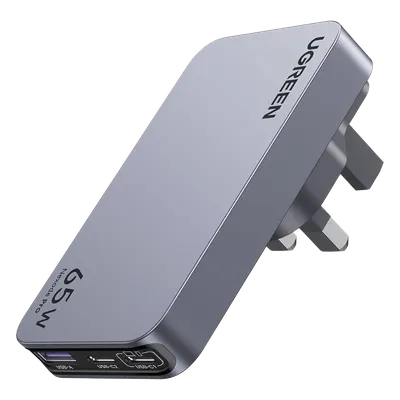Cargador GaN UGREEN 25356 de 65 W con tres puertos USB