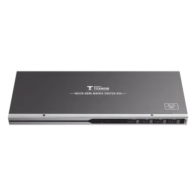 MATRICIAL 4 x 4 / 4 Entradas y 4 Salidas en HDMI /  4K × 2K @ 60Hz / 18Gbps / HDMI 2.0 / HDCP 2.2 / 3D / Conmutación por Botón, RS232 o Control Remoto / IDEAL PARA CENTROS DE MONITOREO, COMPARACION Y ANALISIS.