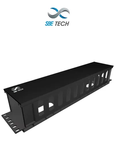 Organizador de cable horizontal SBE TECH SBE-OH2UR de 2 UR