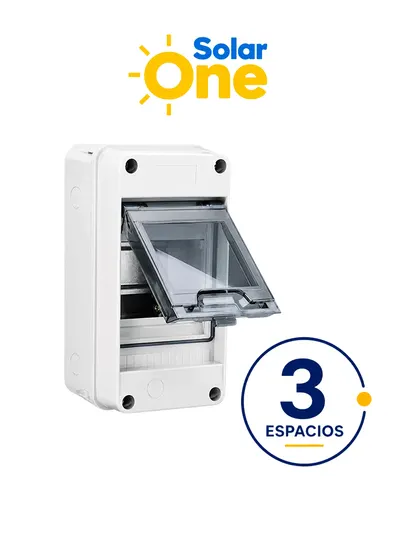 Centro de carga SolarOne 9103 para riel DIN, IP65 y 3 espacios