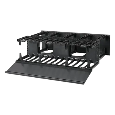 Organizador de Cables Horizontal / Doble Frontal y Posterior / Rack 19in / 3UR / 5.25in (133mm) de Altura