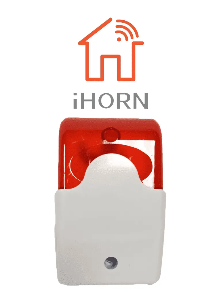 Sirena con estrobo rojo HORN HC103 para sistemas de alarma
