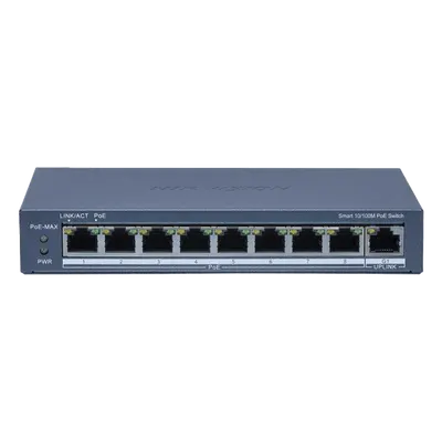 Switch PoE+ Hikvision DS-3E1309P-EI/M con alcance de hasta 300 m