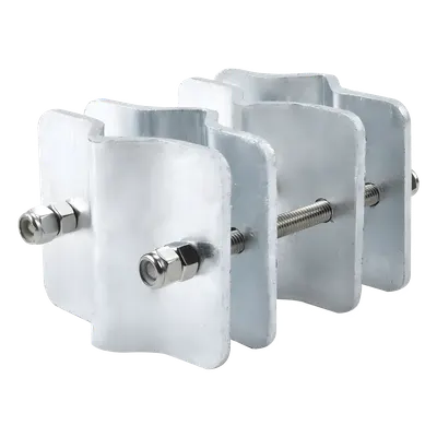 Herraje Adaptador de Mástil / Acero A-36 / Galvanizado en Caliente / Diámetro 3/4" a 2-1/4" / 4 Brackets / Tolerancia ±1 mm