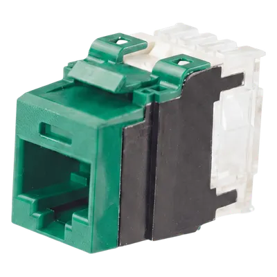 Jack Keystone / Cat 6A / 500 MHz / 110 Impacto / UTP / Verde / T568A-B
