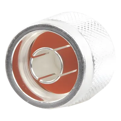 Conector coaxial N macho RF Industries RFN-1007-2SX con anillo plegable