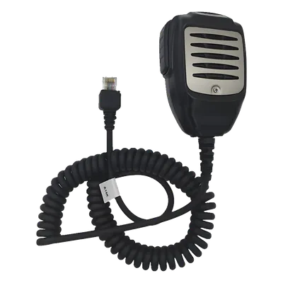 Micrófono para Radio Móvil / Conector 8 Pines / IP54 / Cable Kevlar 40 kg / PTT para Guantes / Grado Médico