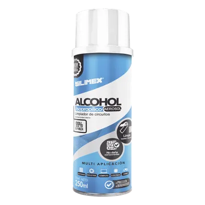 Limpiador electrónico SILIMEX ALCOHOLS en aerosol de 250 ml
