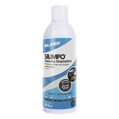 Espuma limpiadora SILIMEX SILIMPO para superficies plásticas y metálicas