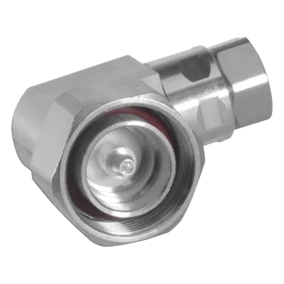 Conector RF DIN 7-16 Macho / Ángulo Recto / 0-7500 MHz / 15.6 kW Pico / IP68 / 1/2 pulgada