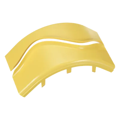 Tapa de Bajada Vertical Exterior de 90° / Radio de Curvatura 50.8 mm / Canaleta 6x4 FiberRunner™ / Material PC/ABS Resistente a UV / Altura 220.2 mm (0.72 ft)