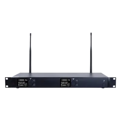 Receptor inalámbrico dual canal EPCOM PROAUDIO EP-592U con pantalla TFT