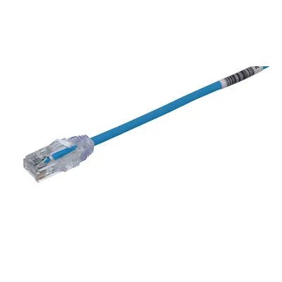Cable de Parcheo Cat6 / UTP 28AWG / Diámetro Reducido 3.8mm / 12.19m (40 Pies) / Doble Clasificación CM/LSZH / Azul
