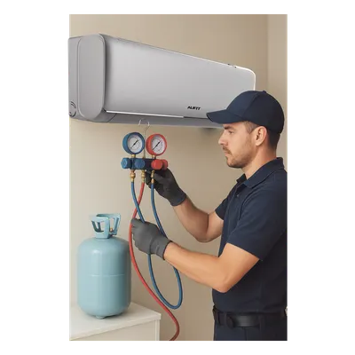 Servicio de recarga de refrigerante / R32 / Minisplit / 2 a 2.5 Toneladas (7,000 a 8,750 BTU/h) / Diagnóstico y mantenimiento profesional