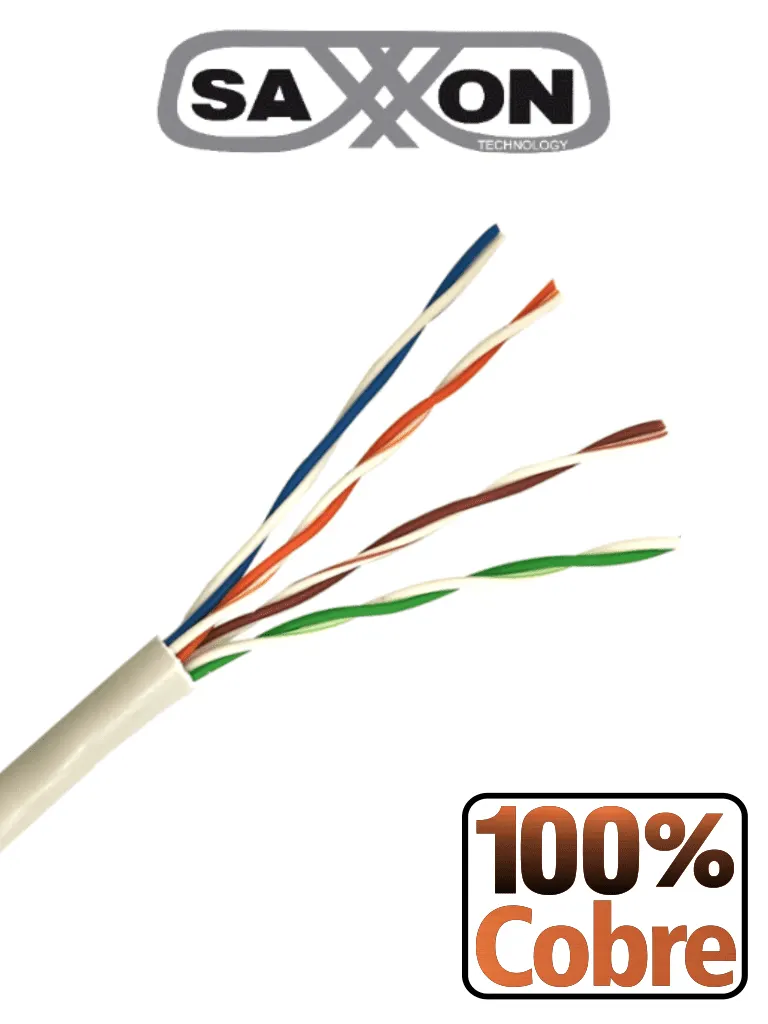 Bobina de cable UTP Cat5e SAXXON OUTP5ECOP100BC, 100 m
