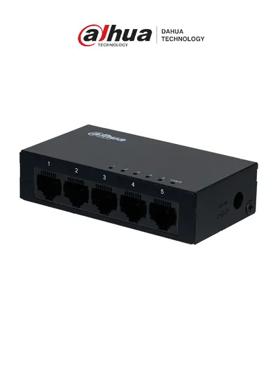 Switch Gigabit Dahua PFS3005-5GT de 5 puertos metálico