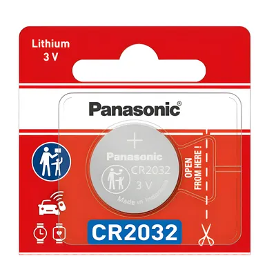 Batería de litio Panasonic CR2032PM de 3 V y formato compacto