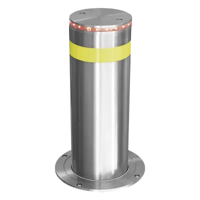 Bolardo hidráulico antiembestida AccessPRO XB-220-HBL de acero inoxidable