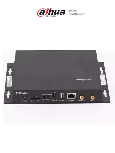 DAHUA TB2 - Controlador para panel LED con puerto de red, soporta capacidad de carga de 650,000/ 1 HDMI/1 Entrada USB/ Modo Asíncrono vs. Síncrono/32 GB almacenamiento interno/Dirigido a publicidad programada/Carga de contenido de manera remota