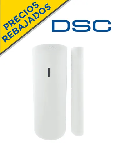 Contacto magnético inalámbrico DSC PGP9945E con entrada auxiliar
