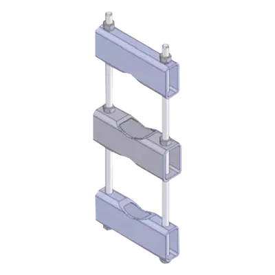 Abrazadera de Montaje para Antena / Rango 8.89 a 14.13 cm (3.5 a 5.563 in) / Acero Galvanizado / Montaje en Tubería Paralela