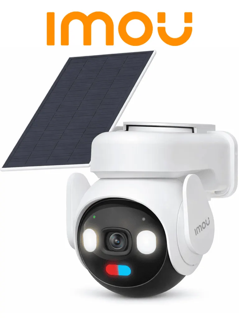 Cámara de seguridad IMOU AOV PT 5MP con 4G, Wi-Fi y panel solar
