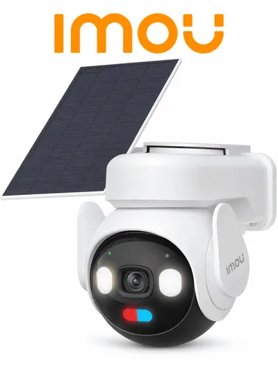 Cámara de seguridad IMOU AOV PT 5MP con 4G, Wi-Fi y panel solar