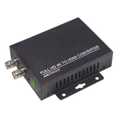 Convertidor de video / CVI TVI AHD CVBS a HDMI / Salida 1080P 60fps / Bucle BNC / Soporte 8MP / Alimentación 5V 1A